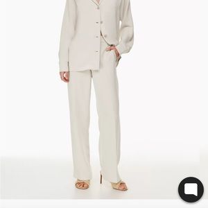 Aritzia Author Pants in Matte Pearl